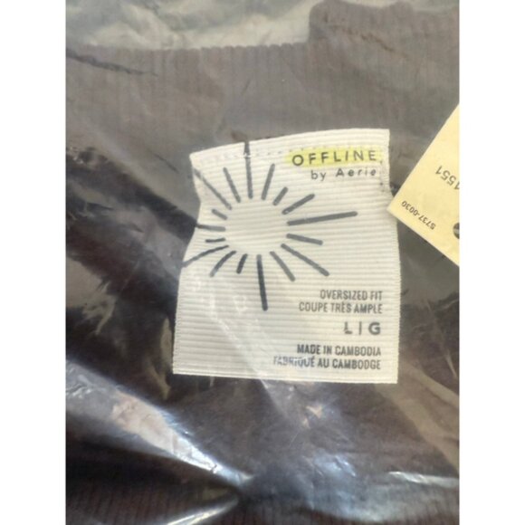 Women's Aerie OFFLINE Brown Oversized Fit Sweatshirt L - Picture 4 of 8